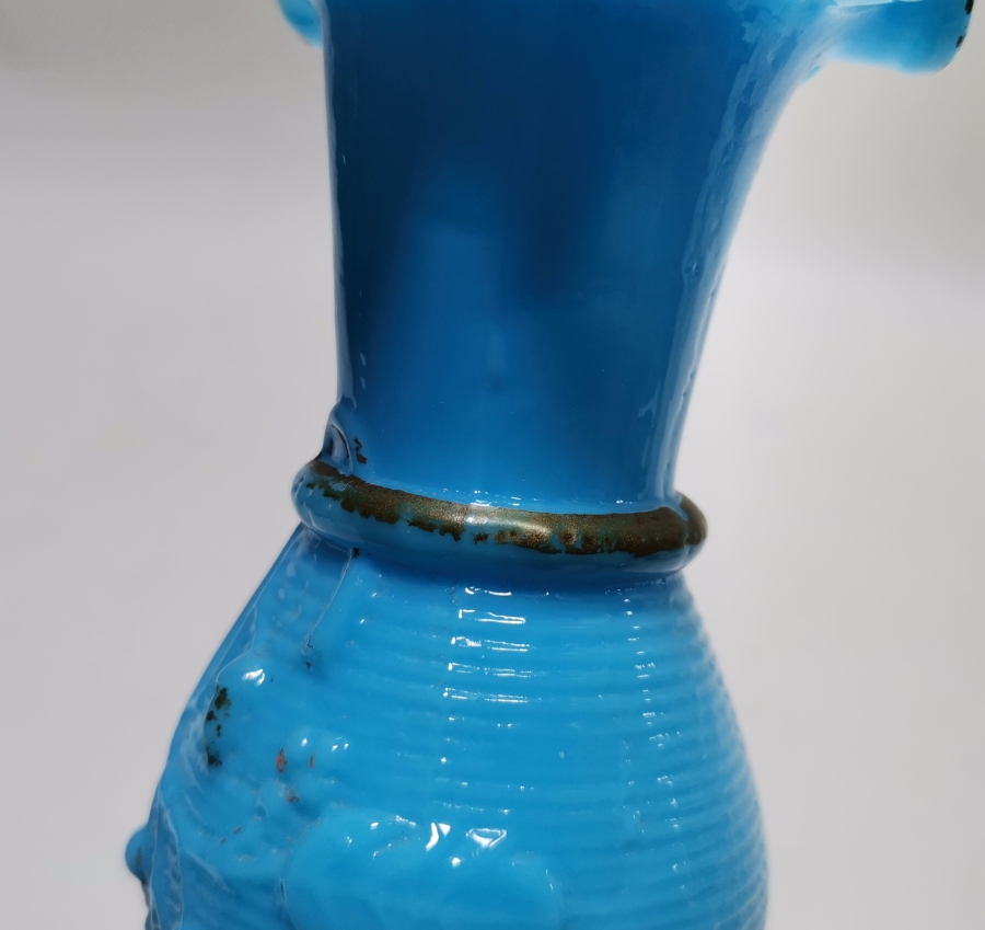 ÜZERİ ALTIN VERMEYLİ OSMANLI DÖNEMİ NADİR TAŞ OPALİN VAZO