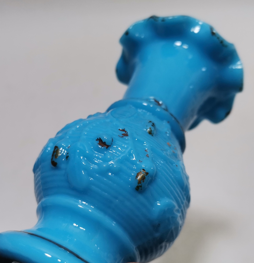 ÜZERİ ALTIN VERMEYLİ OSMANLI DÖNEMİ NADİR TAŞ OPALİN VAZO