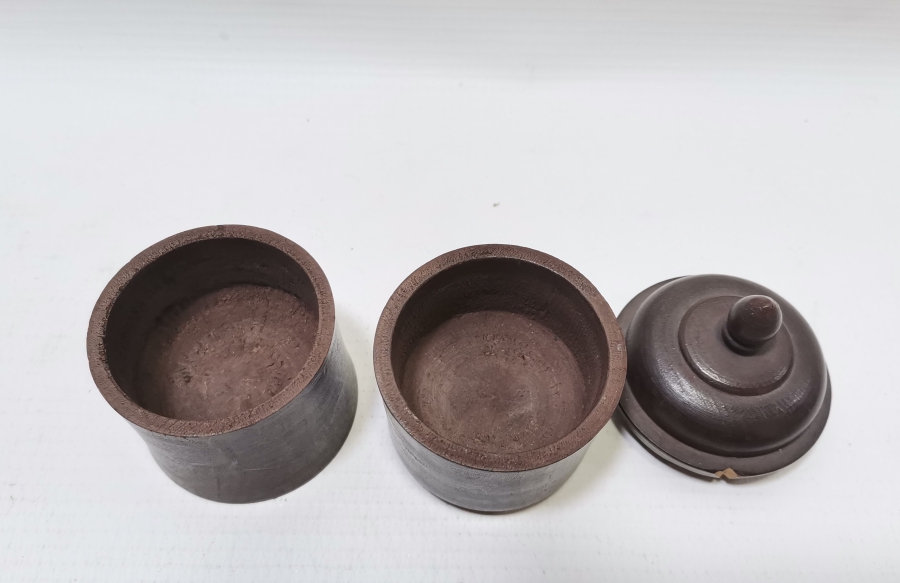 OSMANLI DÖNEMİ NADİR FORMDA ÇİFT HAZNELİ AHŞAP KAHVE KUTUSU