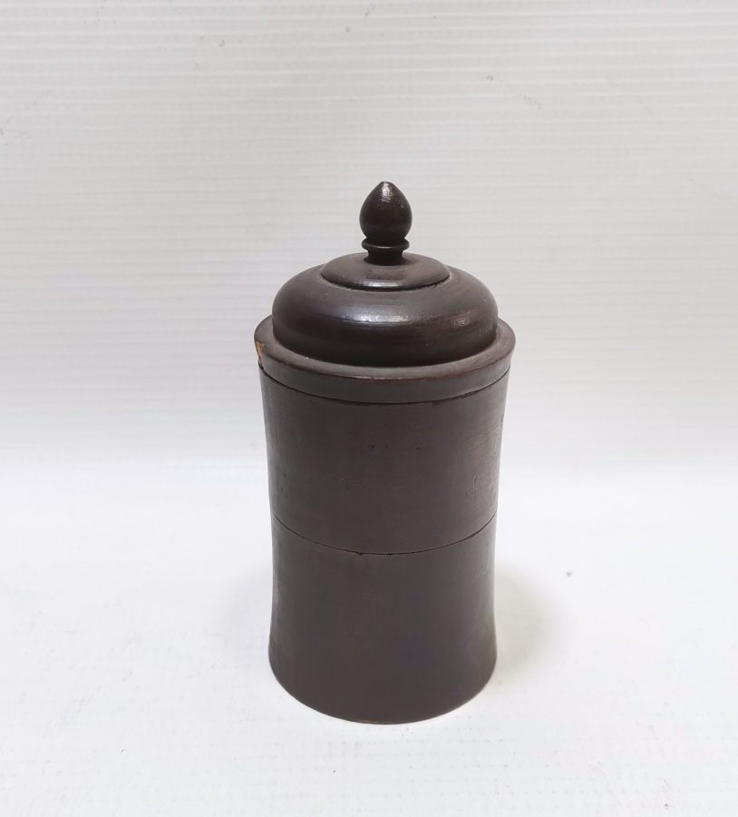 OSMANLI DÖNEMİ NADİR FORMDA ÇİFT HAZNELİ AHŞAP KAHVE KUTUSU