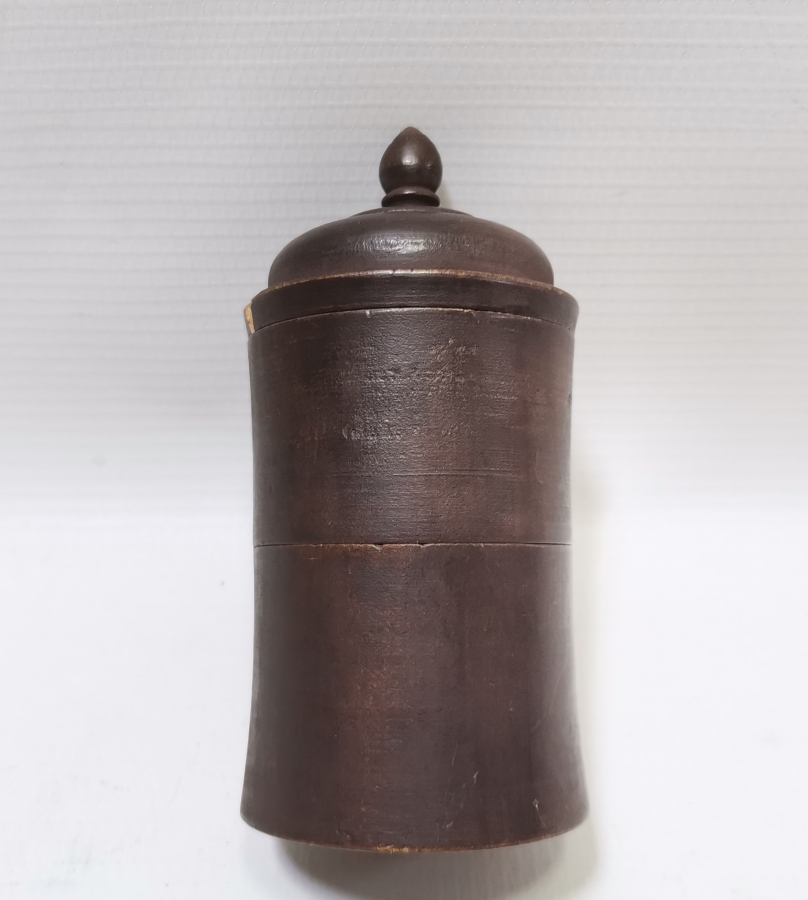 OSMANLI DÖNEMİ NADİR FORMDA ÇİFT HAZNELİ AHŞAP KAHVE KUTUSU