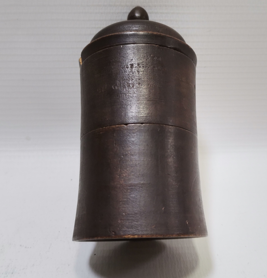 OSMANLI DÖNEMİ NADİR FORMDA ÇİFT HAZNELİ AHŞAP KAHVE KUTUSU