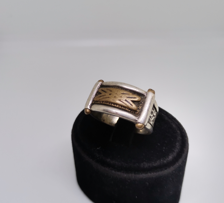 ÜZERİ RUMİ MOTİFLİ GÜMÜŞ YÜZÜK