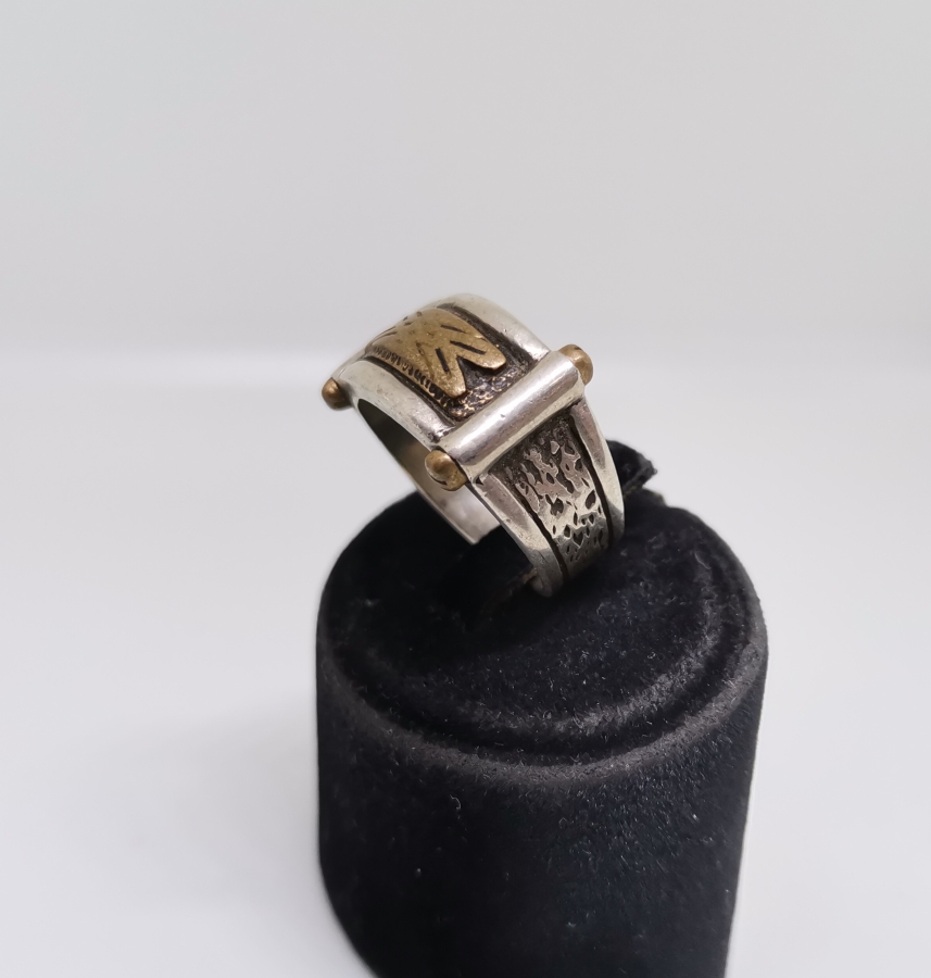 ÜZERİ RUMİ MOTİFLİ GÜMÜŞ YÜZÜK