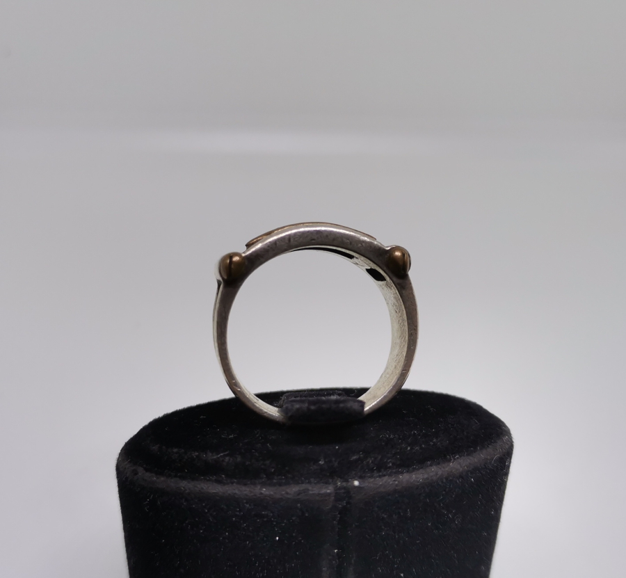 ÜZERİ RUMİ MOTİFLİ GÜMÜŞ YÜZÜK