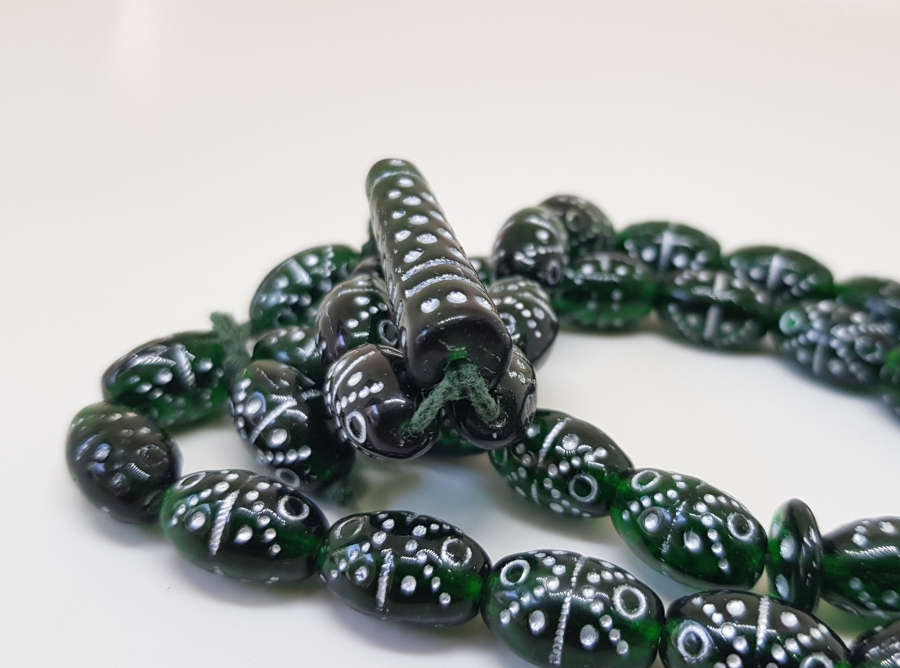 OSMANLI DÖNEMİ NADİR RENKTE GÜMÜŞ VARAKLI 33LÜ BEYKOZ TESPİHİ