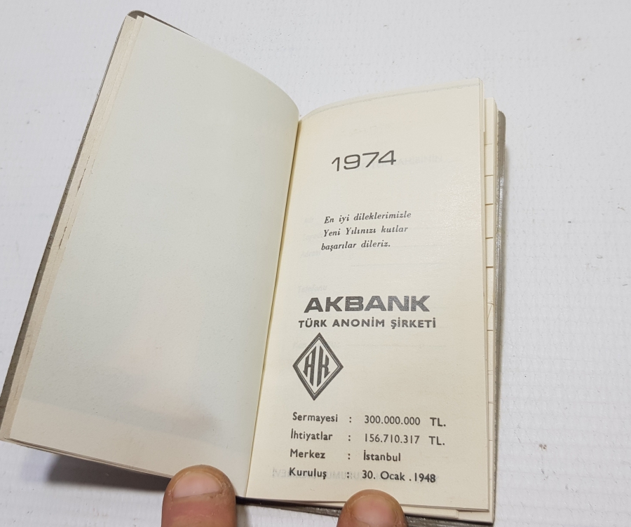 1974 YILI AKBANK NOT DEFTERİ