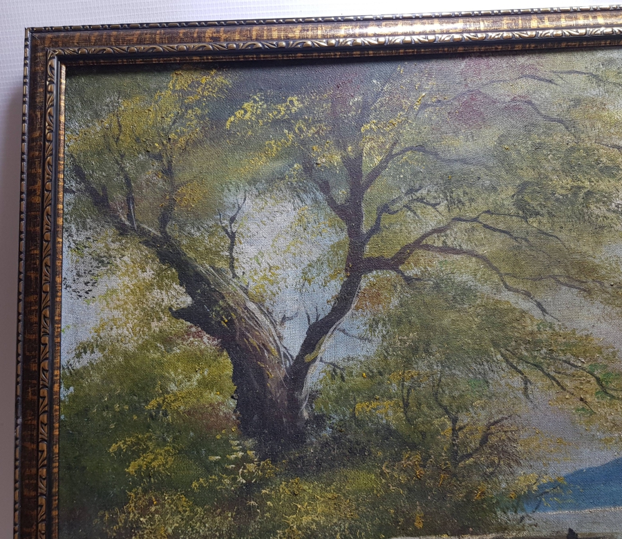 ORİJİNAL ÇERÇEVESİNDE SANATÇI İMZALI TUVAL ÜZERİ YAĞLI BOYA TABLO