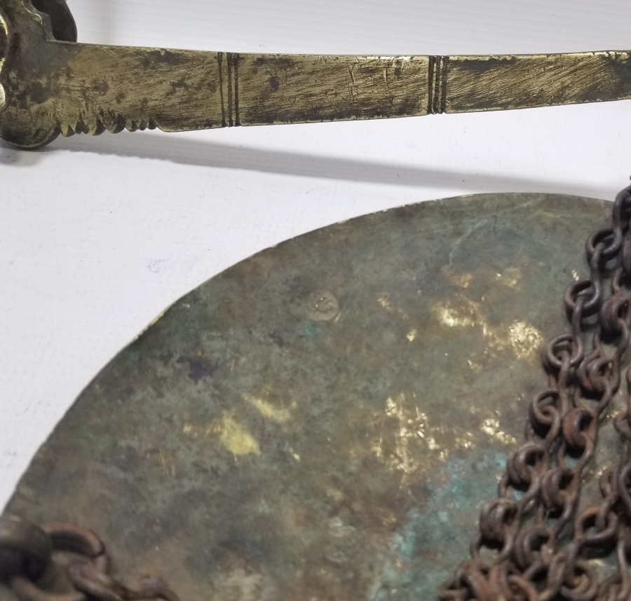 KEFELERİ OSMANLICA DAMGALI EL YAPIMI OSMANLI DÖNEMİ SÜLEYMANİYE ÇİFT KEFELİ TERAZİ