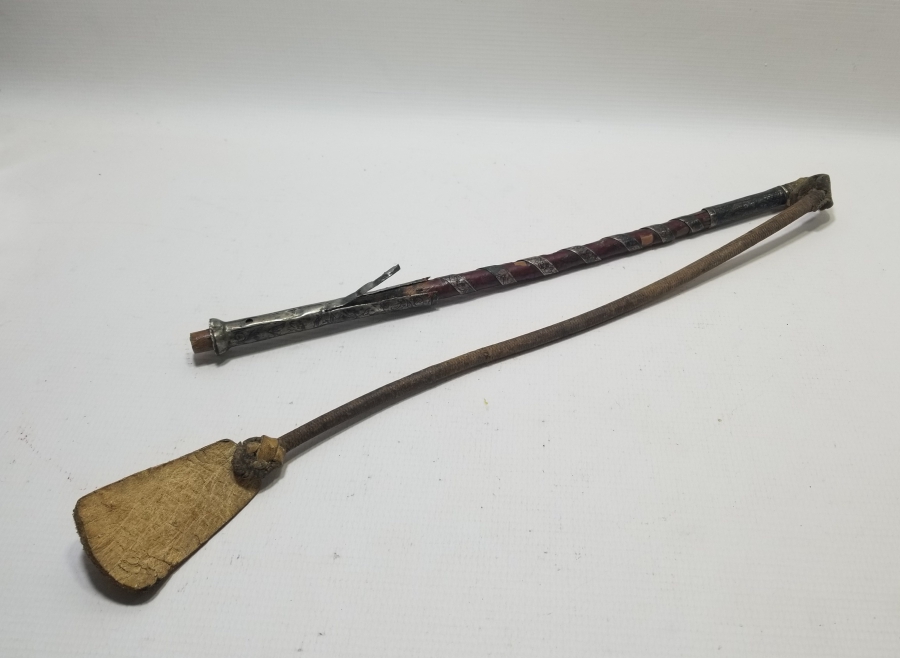 OSMANLI DÖNEMİ SAVATLI GÜMÜŞ AT KAMÇISI