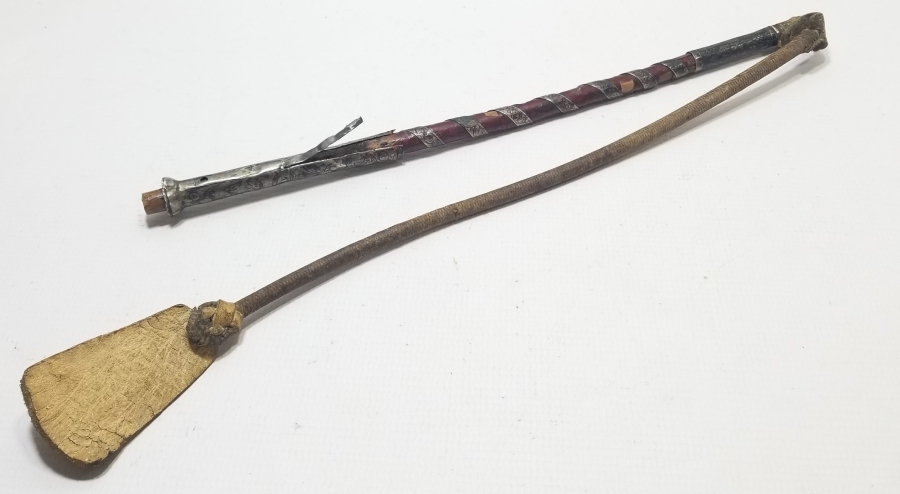 OSMANLI DÖNEMİ SAVATLI GÜMÜŞ AT KAMÇISI