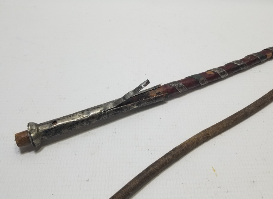 OSMANLI DÖNEMİ SAVATLI GÜMÜŞ AT KAMÇISI