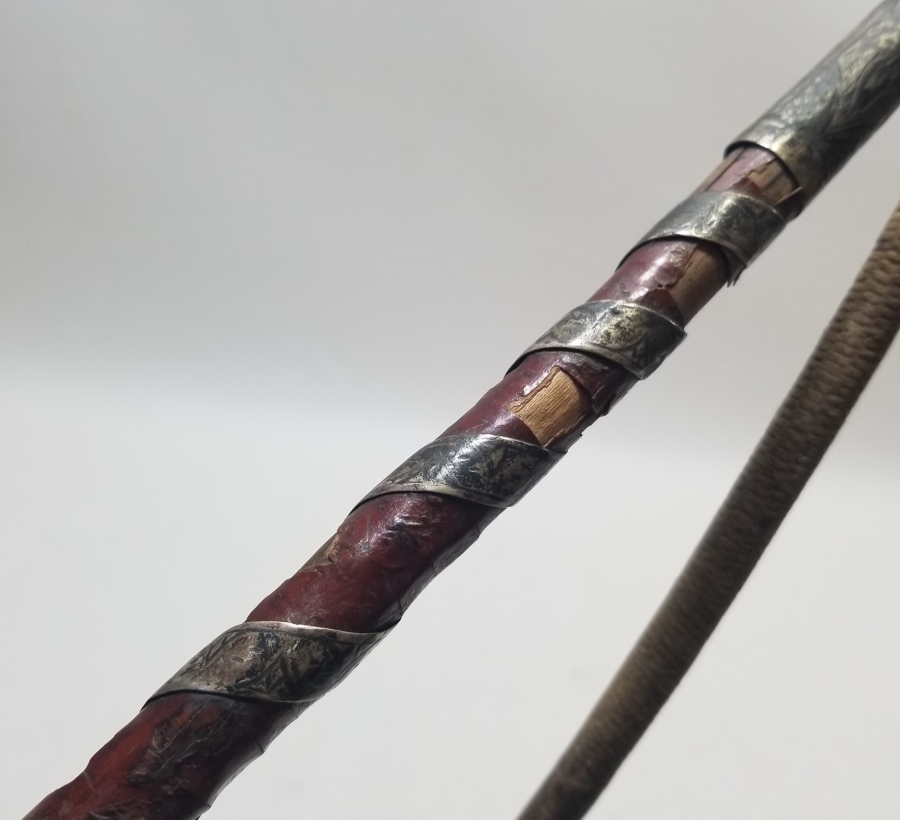 OSMANLI DÖNEMİ SAVATLI GÜMÜŞ AT KAMÇISI