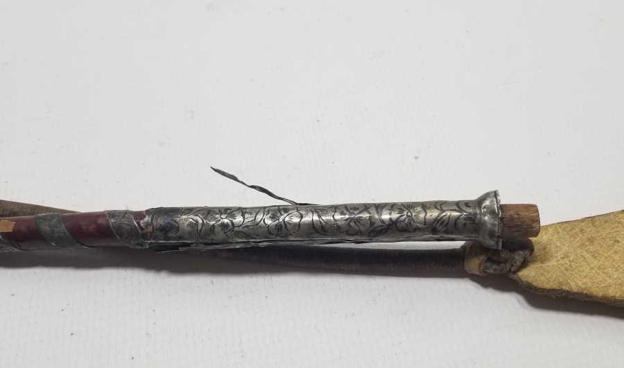 OSMANLI DÖNEMİ SAVATLI GÜMÜŞ AT KAMÇISI