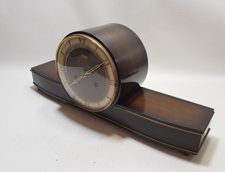 ORİJİNAL ANAHTARIYLA ANTİKA KURMALI ALMAN ŞÖMİNE SAATİ