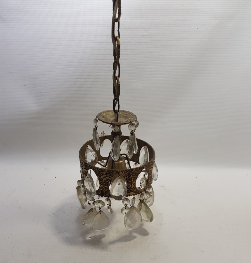 KRİSTAL TAŞLI ANTİKA AVİZE