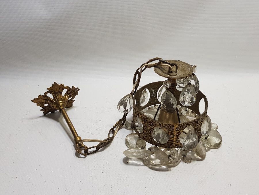 KRİSTAL TAŞLI ANTİKA AVİZE