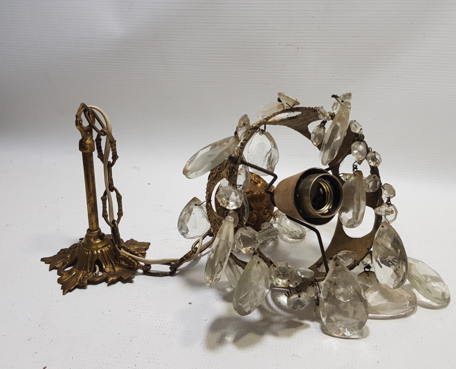 KRİSTAL TAŞLI ANTİKA AVİZE