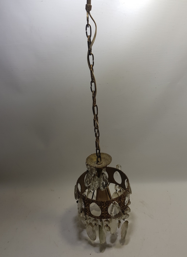 KRİSTAL TAŞLI ANTİKA AVİZE