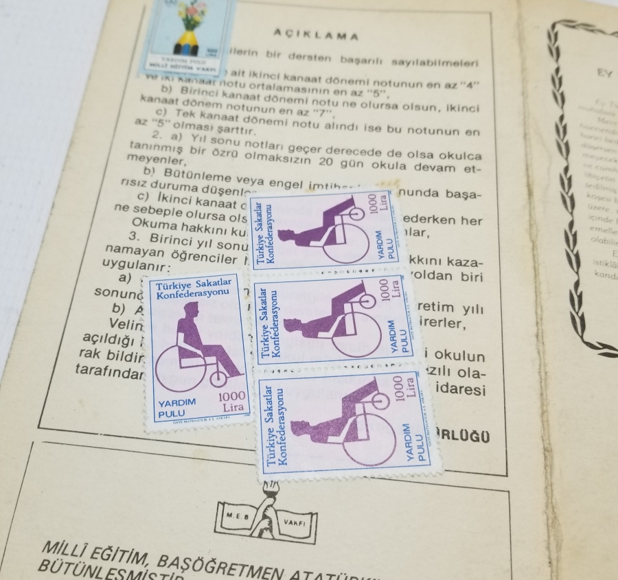 1980LERDEN 2 ADET ANTİKA KARNE