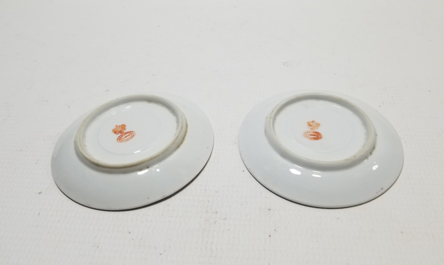 OSMANLI DÖNEMİ İKİ ADET KUZNETSOV PORSELEN ÇAY TABAĞI