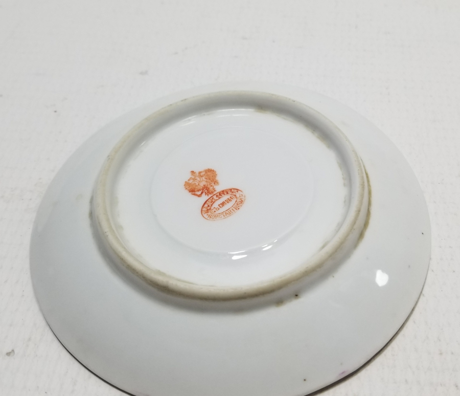 OSMANLI DÖNEMİ İKİ ADET KUZNETSOV PORSELEN ÇAY TABAĞI