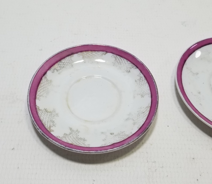 OSMANLI DÖNEMİ İKİ ADET KUZNETSOV PORSELEN ÇAY TABAĞI