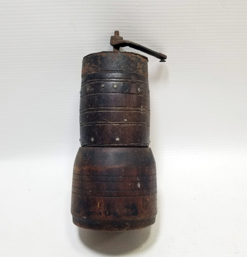 OSMANLI DÖNEMİ NADİR TİPTE EL YAPIMI AHŞAP KAHVE DEĞİRMENİ - İLK KEZ GÖRÜLÜYOR