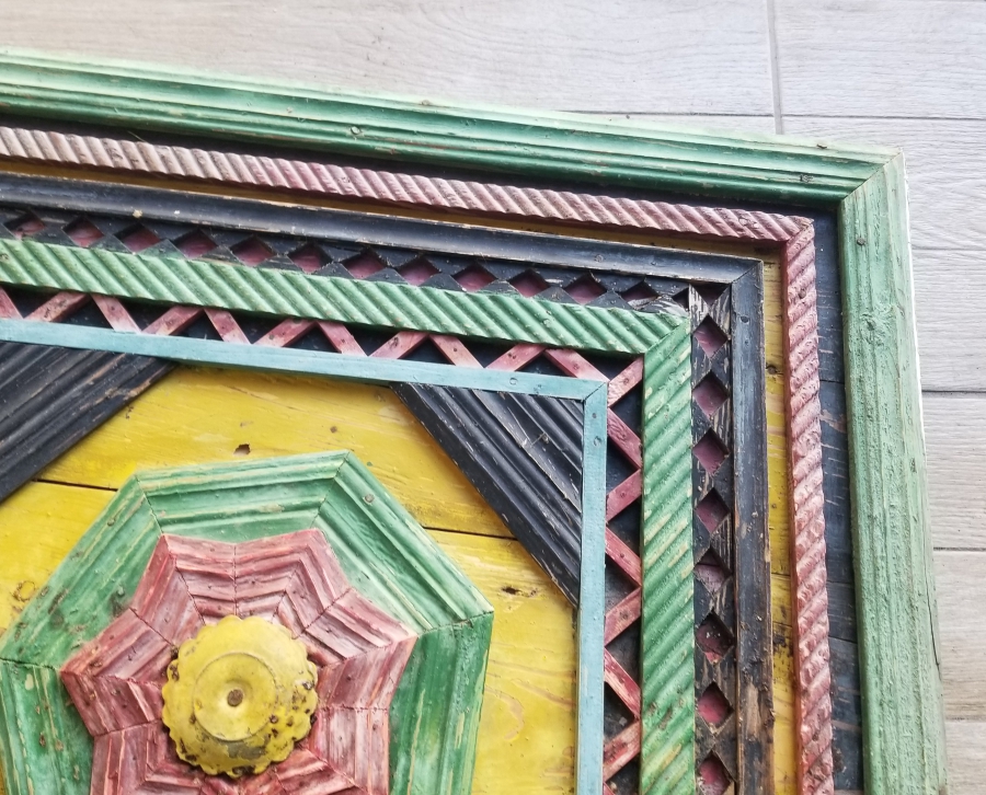 KÖK BOYALI VE EL OYMA İŞÇİLİKLİ OSMANLI DÖNEMİ BÜYÜK BOY TAVAN GÖBEĞİ