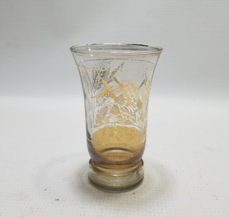 ÜZERİ ALTIN VARAKLI OSMANLI DÖNEMİ KÖY İŞİ ŞERBET BARDAĞI