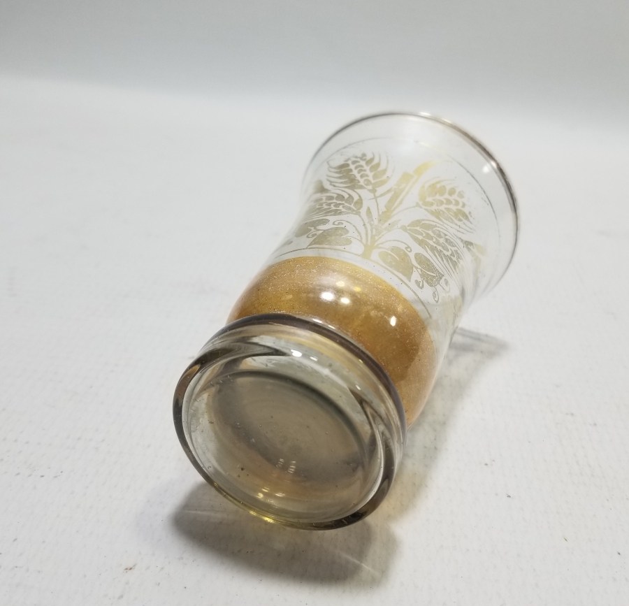 ÜZERİ ALTIN VARAKLI OSMANLI DÖNEMİ KÖY İŞİ ŞERBET BARDAĞI