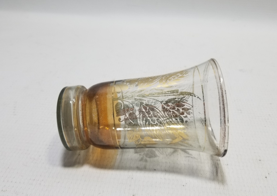 ÜZERİ ALTIN VARAKLI OSMANLI DÖNEMİ KÖY İŞİ ŞERBET BARDAĞI