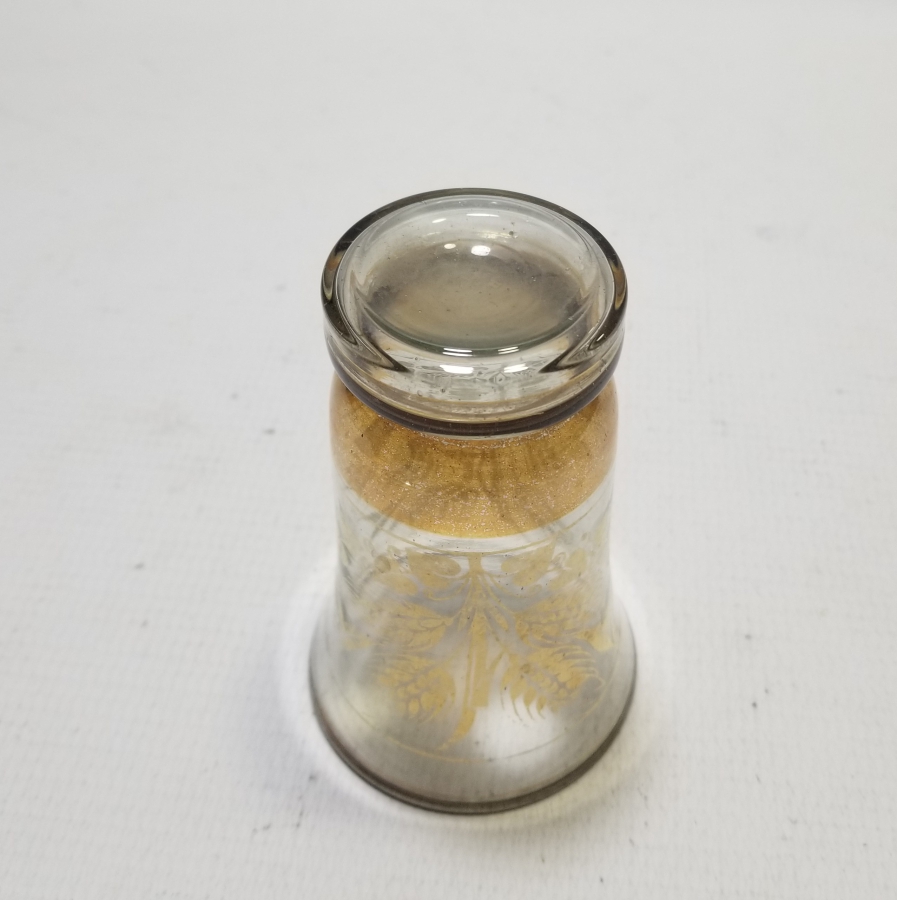 ÜZERİ ALTIN VARAKLI OSMANLI DÖNEMİ KÖY İŞİ ŞERBET BARDAĞI