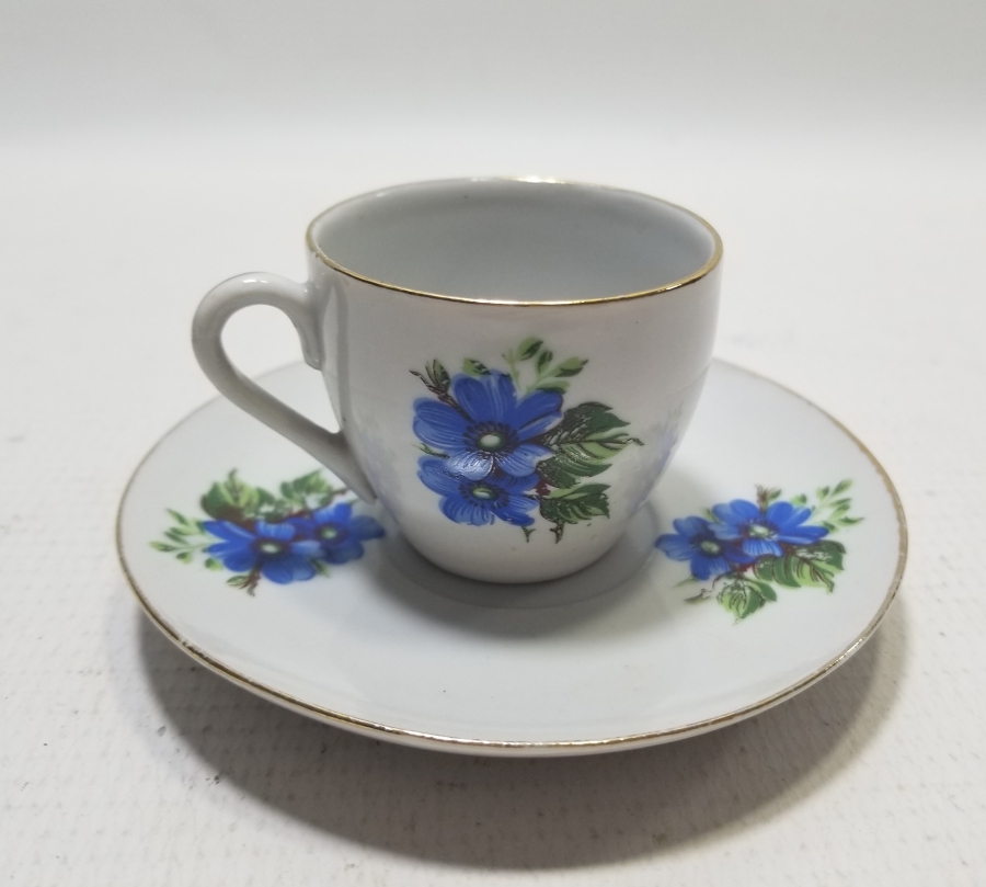 YERLİ YAPIM ANTİKA KÜTAHYA PORSELEN FİNCAN