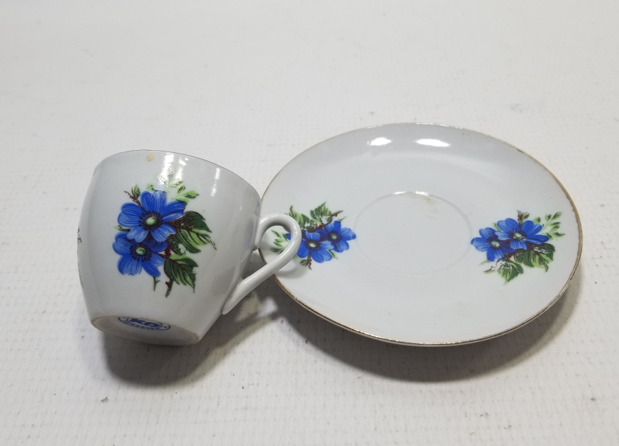 YERLİ YAPIM ANTİKA KÜTAHYA PORSELEN FİNCAN