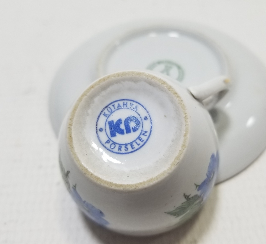 YERLİ YAPIM ANTİKA KÜTAHYA PORSELEN FİNCAN