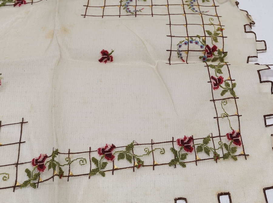 TAMAMI EL İŞİ ANTİKA LEVANTEN TABAK ALTLIĞI