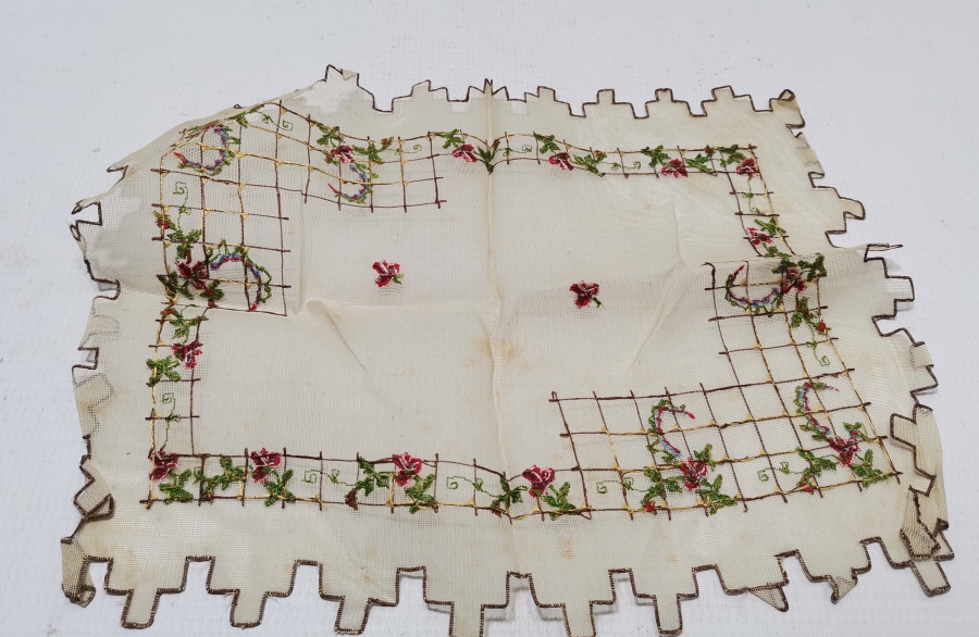 TAMAMI EL İŞİ ANTİKA LEVANTEN TABAK ALTLIĞI