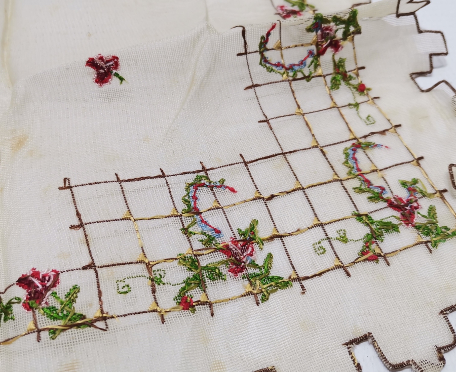 TAMAMI EL İŞİ ANTİKA LEVANTEN TABAK ALTLIĞI