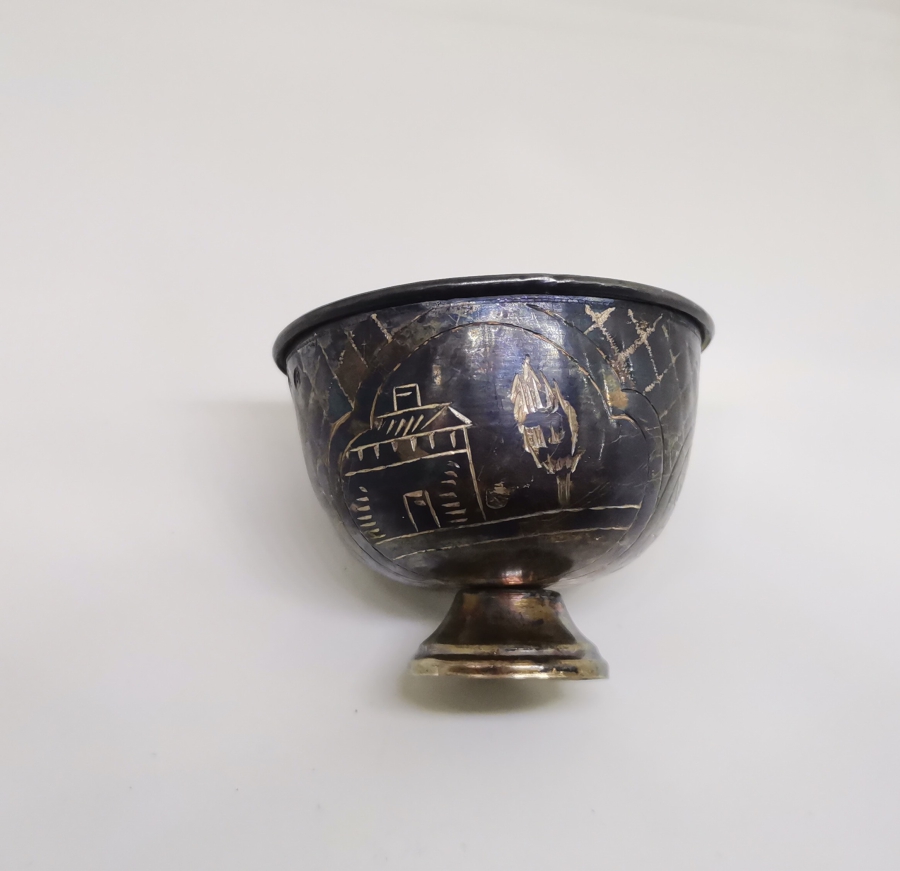 ÜZERİ TUĞRALI GÜMÜŞ FİNCAN ZARFI