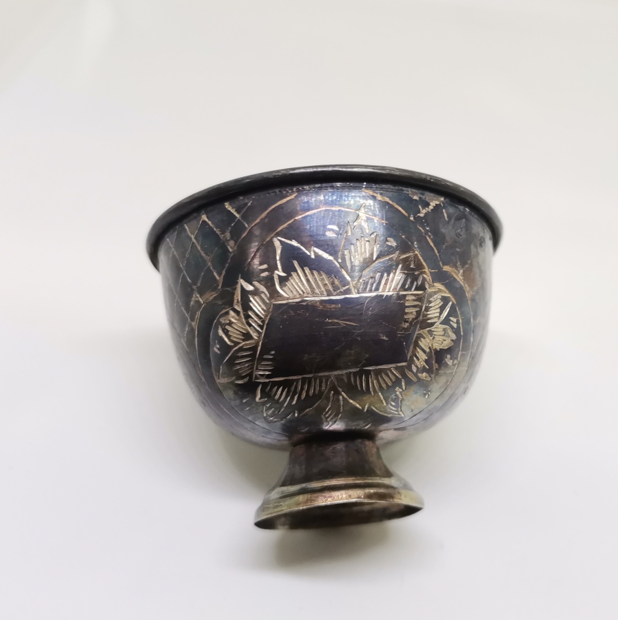 ÜZERİ TUĞRALI GÜMÜŞ FİNCAN ZARFI