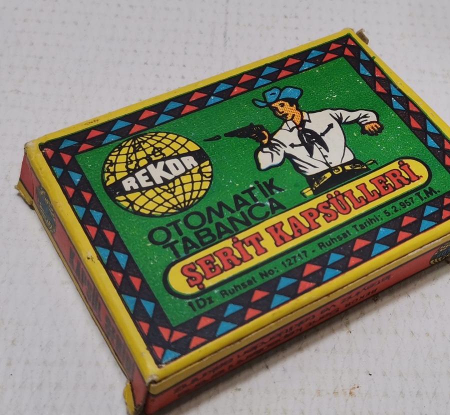 ORİJİNAL KUTUSUNDA ANTİKA OTOMATİK TABANCA ŞERİT KAPSÜLLERİ