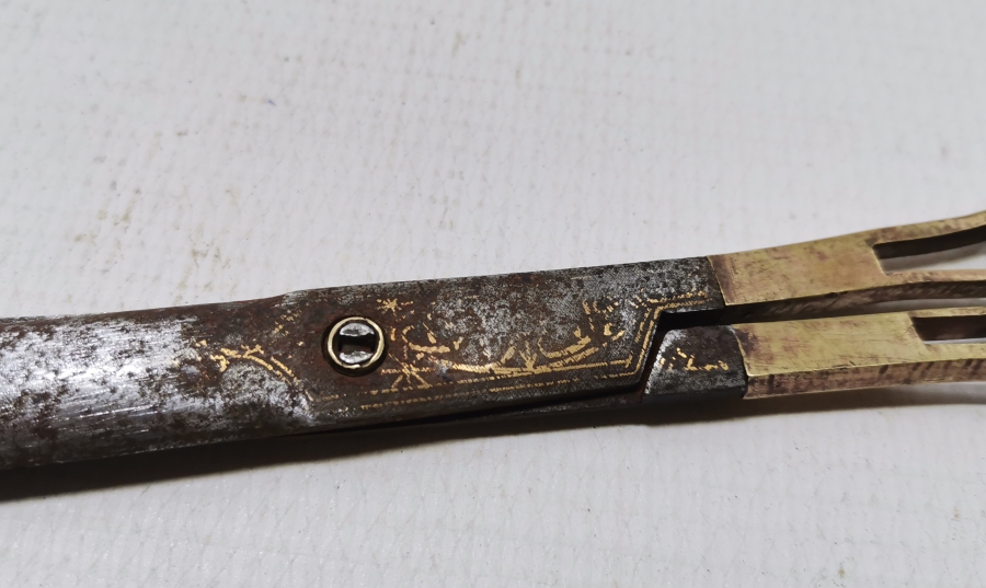 ÜZERİ ALTIN ÇAKMA İŞÇİLİKLİ OSMANLI DÖNEMİ HATTAT MAKASI