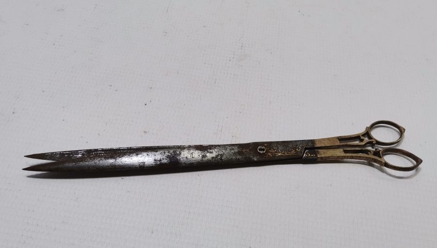 ÜZERİ ALTIN ÇAKMA İŞÇİLİKLİ OSMANLI DÖNEMİ HATTAT MAKASI