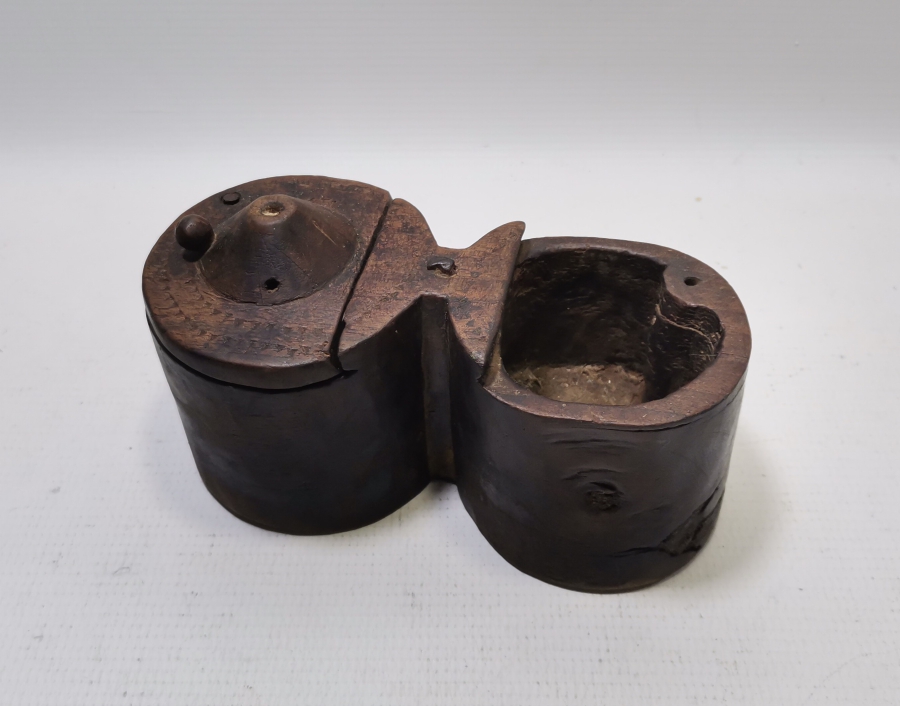 OSMANLI DÖNEMİ EL YAPIMI AHŞAP ÇİFT GÖZLÜ KAHVE KUTUSU