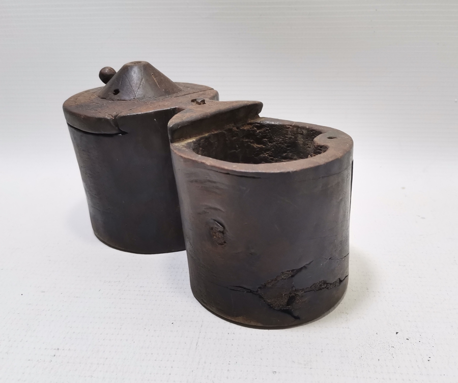 OSMANLI DÖNEMİ EL YAPIMI AHŞAP ÇİFT GÖZLÜ KAHVE KUTUSU