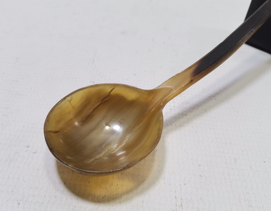 OSMANLI DÖNEMİ EL YAPIMI BOYNUZ TEKKE İŞİ HOŞAF KAŞIĞI