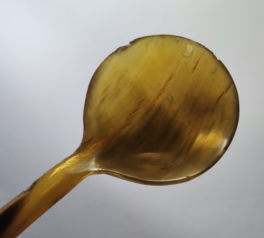 OSMANLI DÖNEMİ EL YAPIMI BOYNUZ TEKKE İŞİ HOŞAF KAŞIĞI