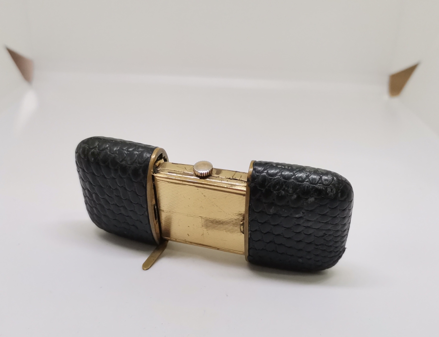 ORİJİNAL DERİ KABINDA ANTİKA SEYAHAT SAATİ