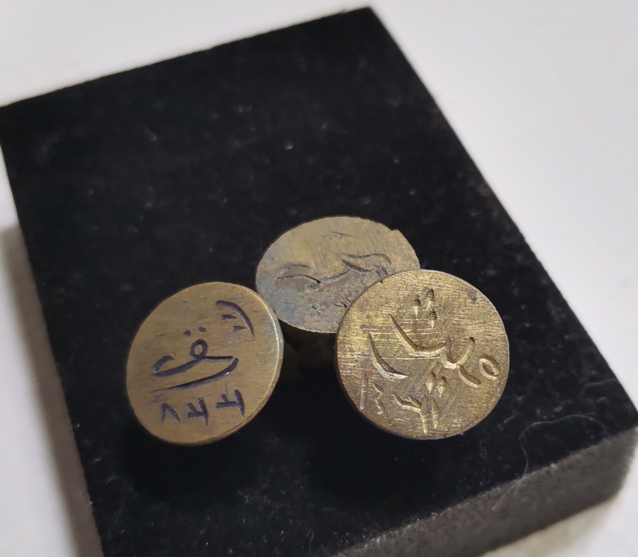 3 ADET OSMANLI DÖNEMİ EL KAZIMA HAKKAK İŞİ ŞAHIS MÜHRÜ